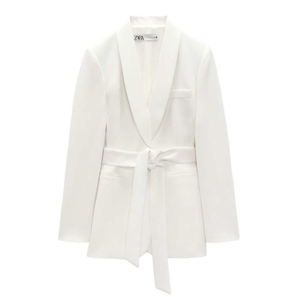 Zara Belted Tuxedo Jacket- M